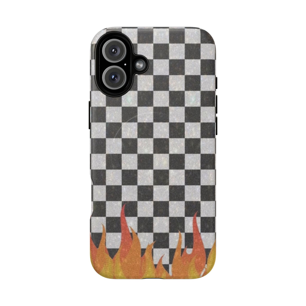 Checkered Flame Phone Case