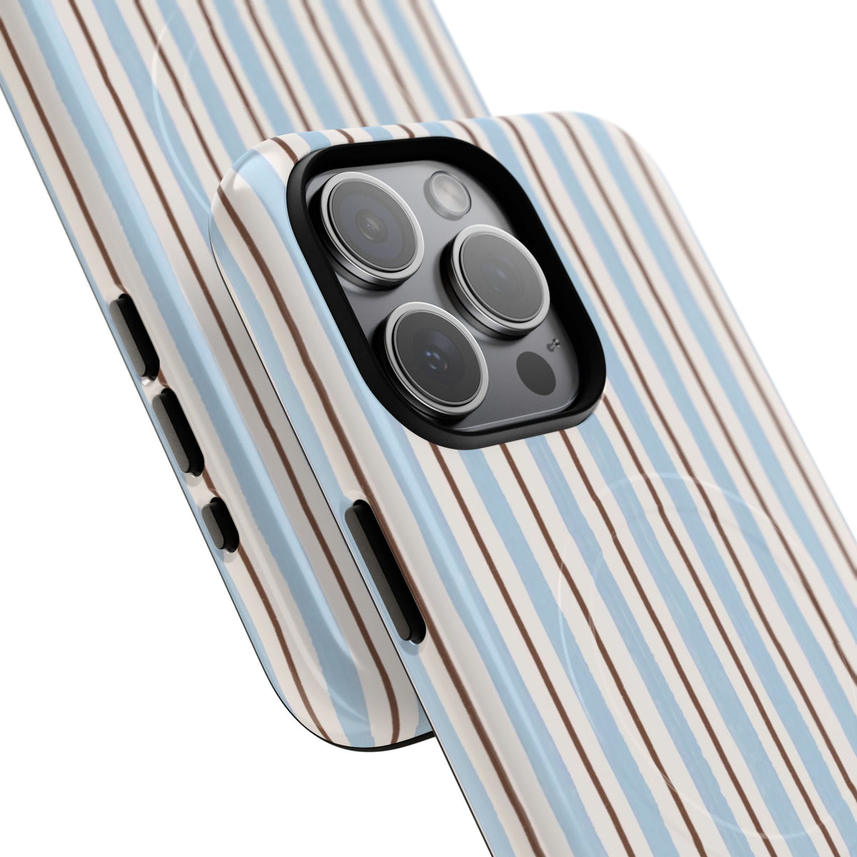 Striped Blue Tan Phone Case