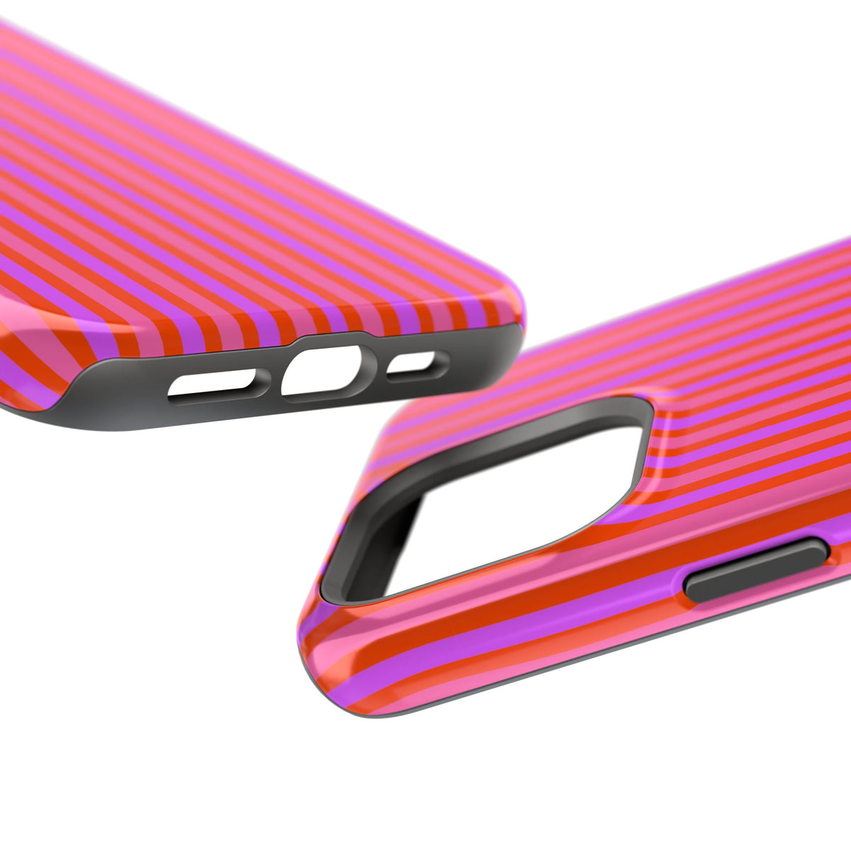 pink and red stripes MagSafe Phone Case