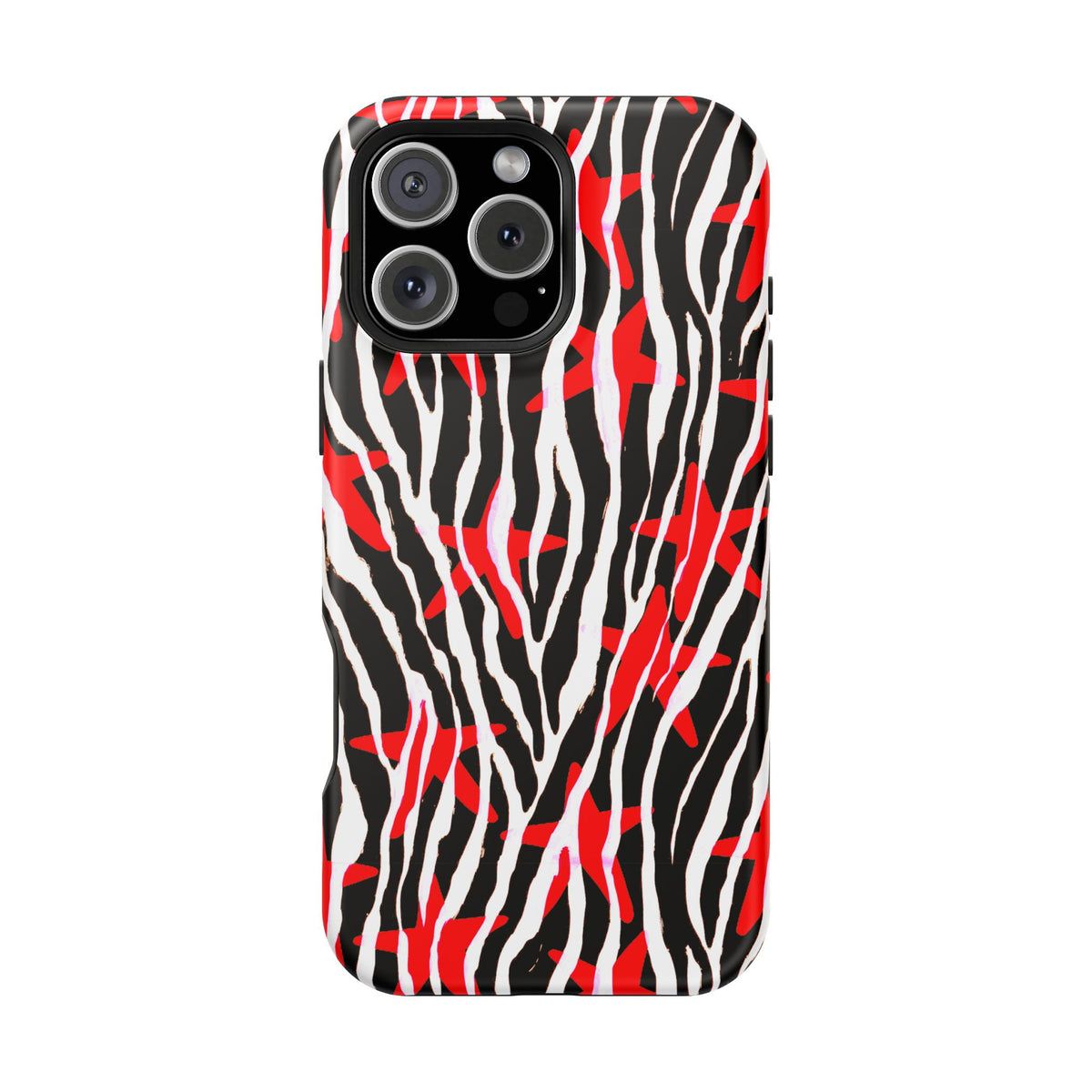 Red & Black Zebra MagSafe Phone case