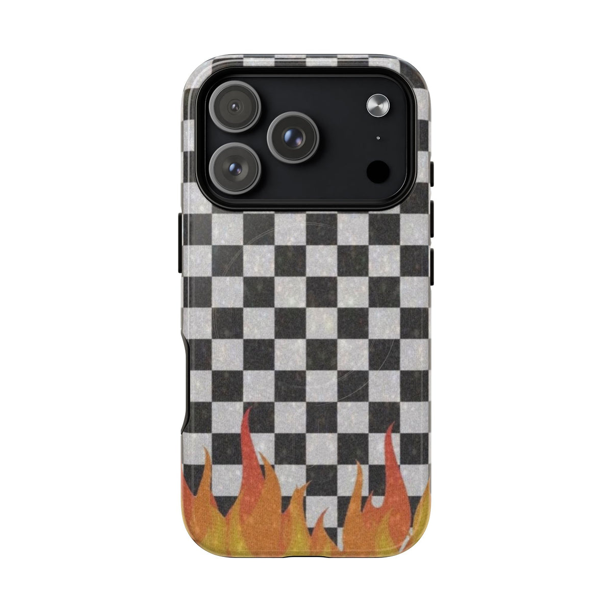 Checkered Flame Phone Case