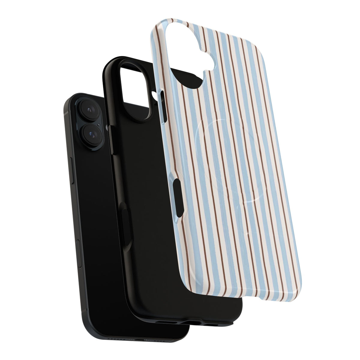 Striped Blue Tan Phone Case