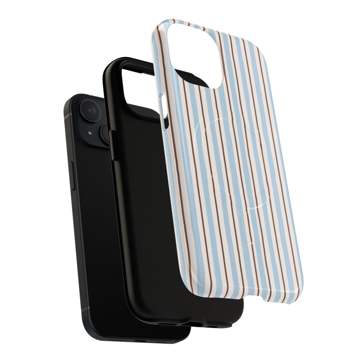 Striped Blue Tan Phone Case