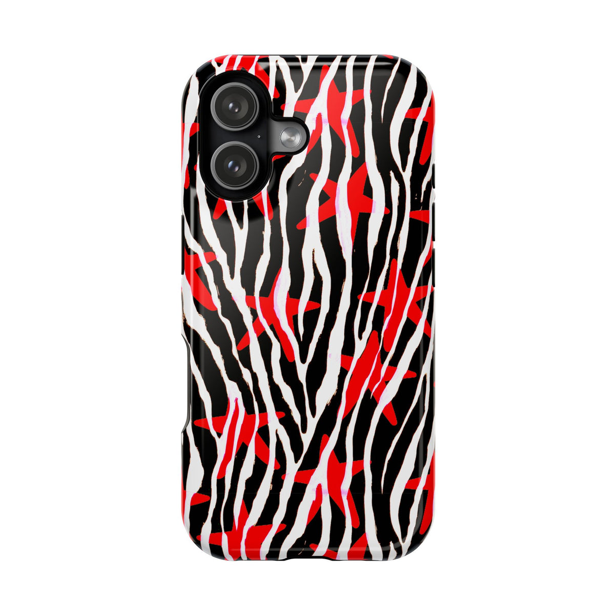 Red & Black Zebra MagSafe Phone case