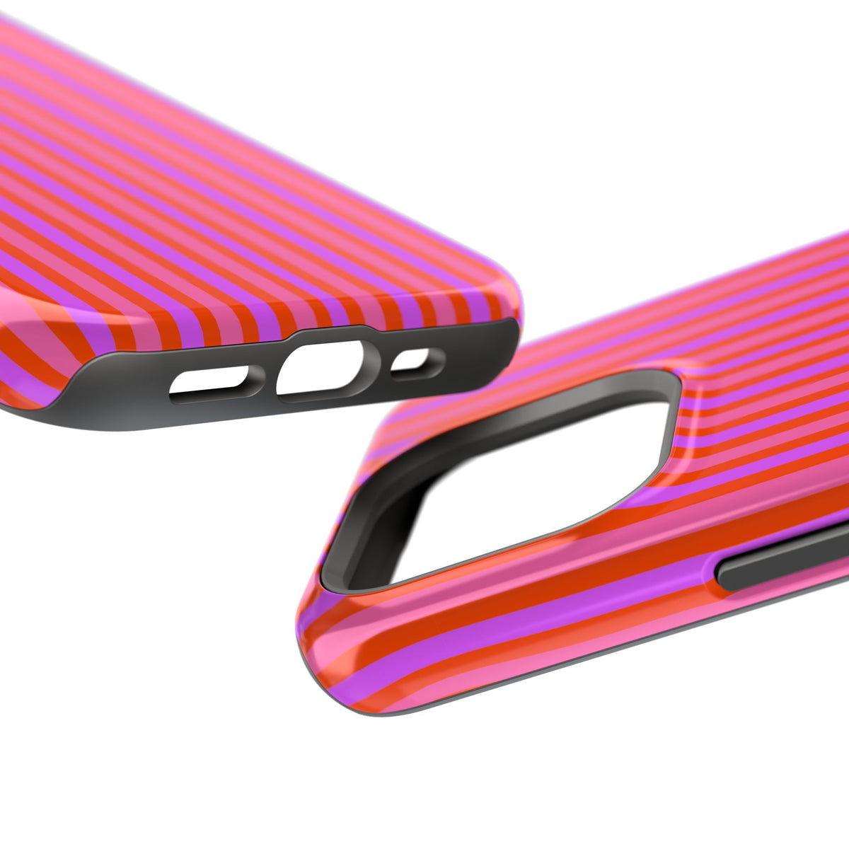 pink and red stripes MagSafe Phone Case