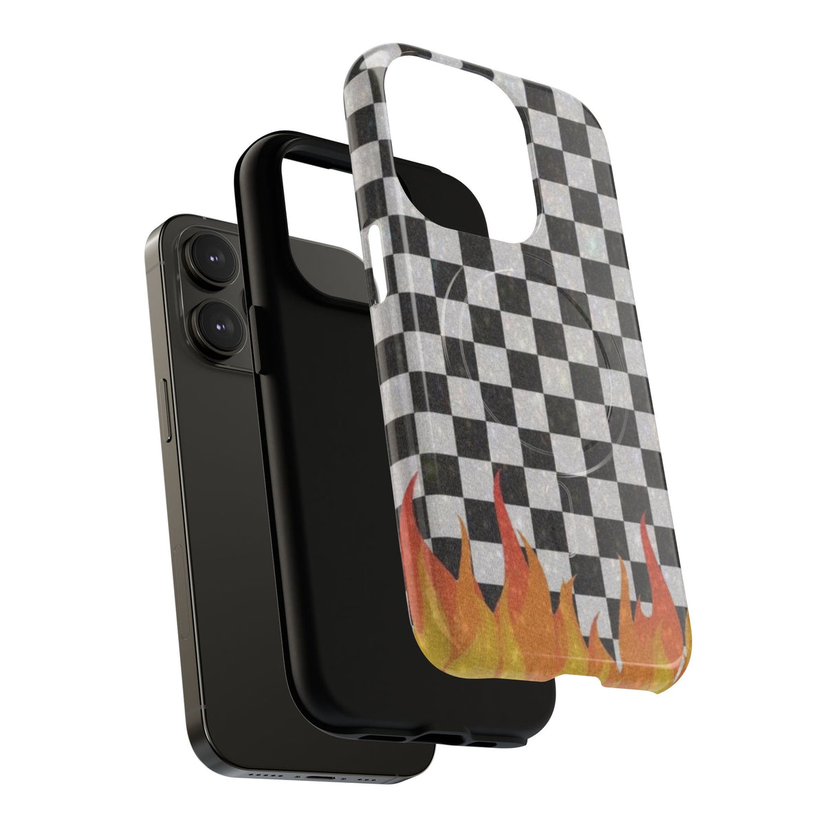 Checkered Flame Phone Case