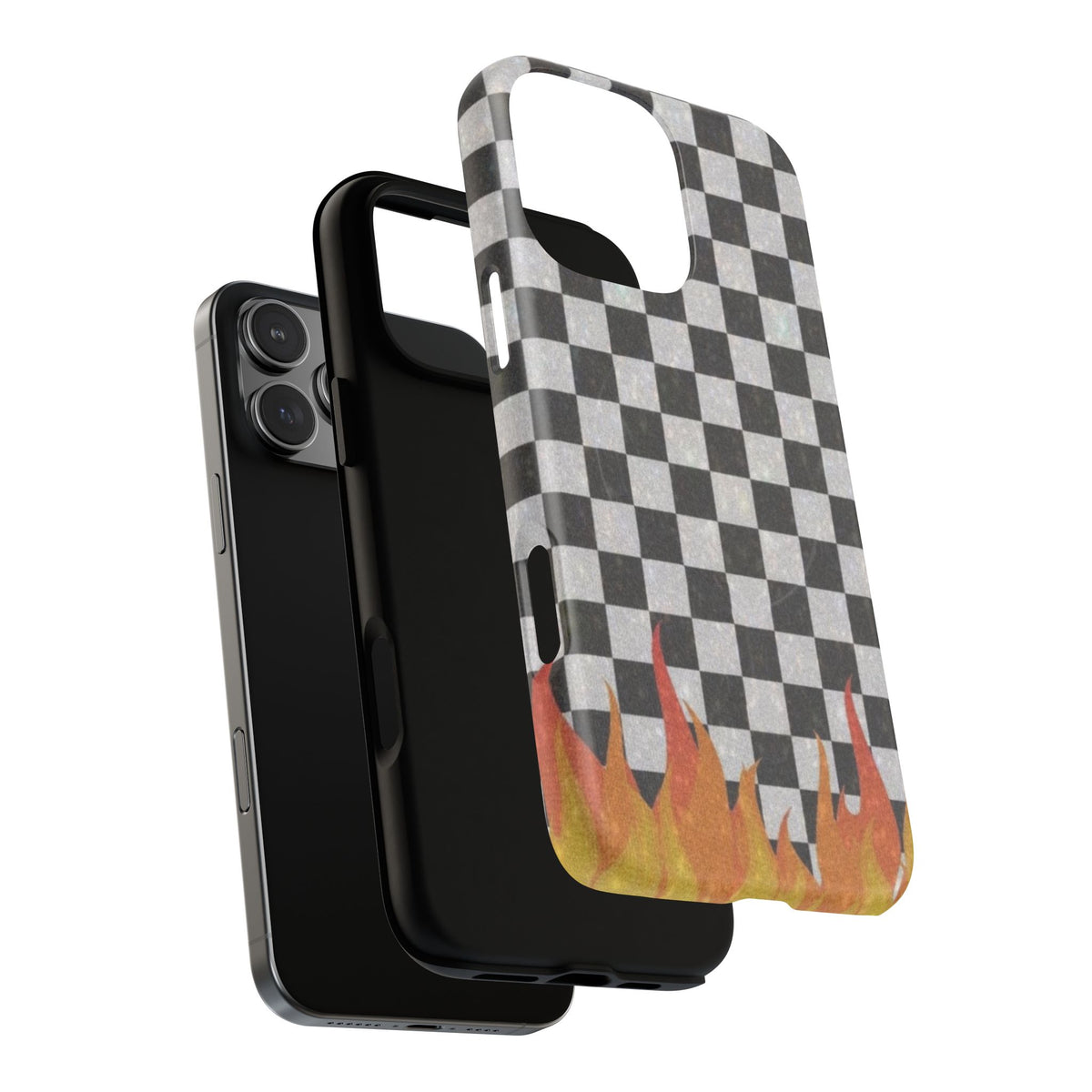 Checkered Flame Phone Case