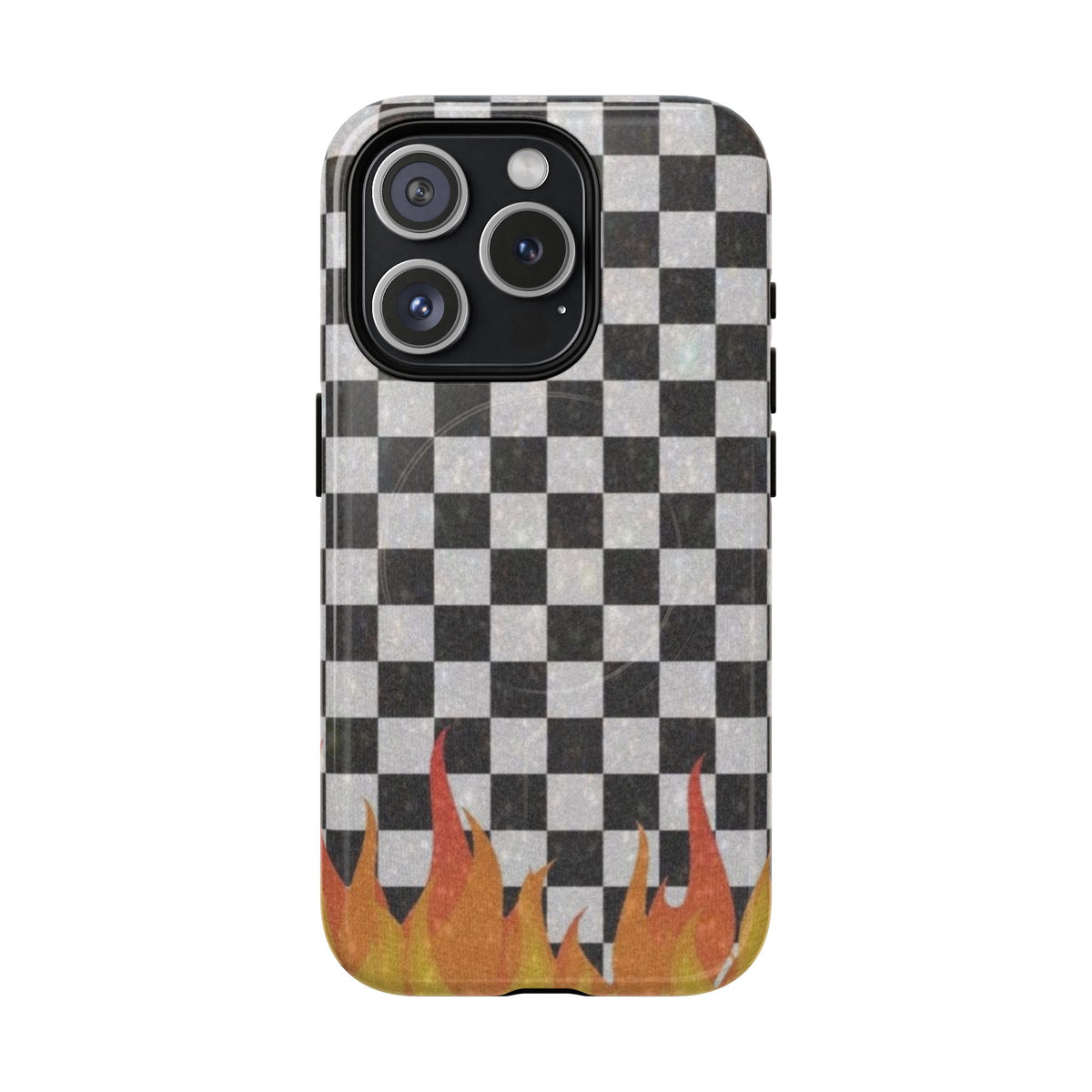 Checkered Flame Phone Case