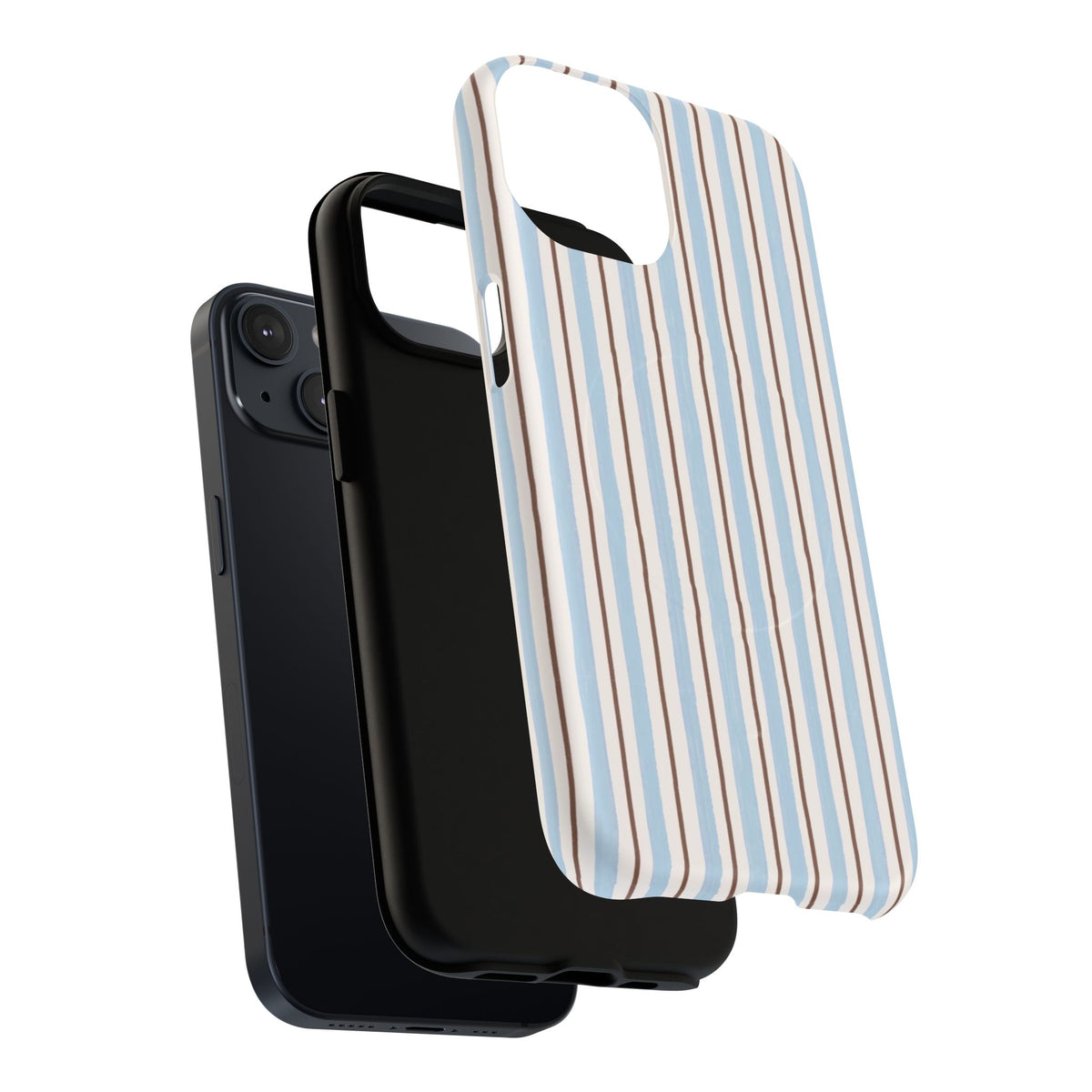 Striped Blue Tan Phone Case