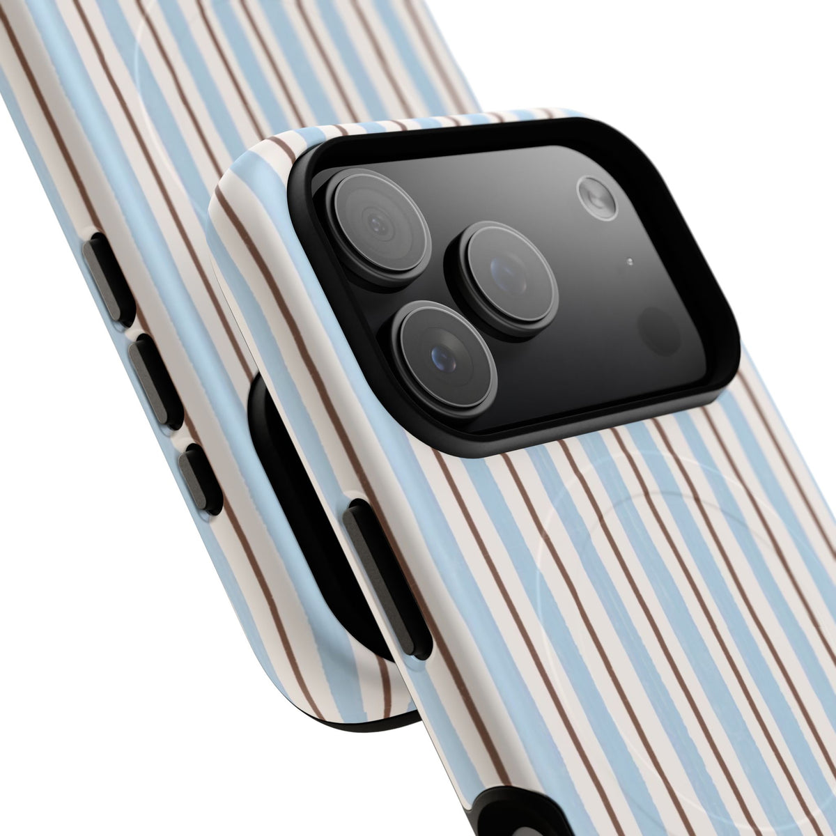 Striped Blue Tan Phone Case