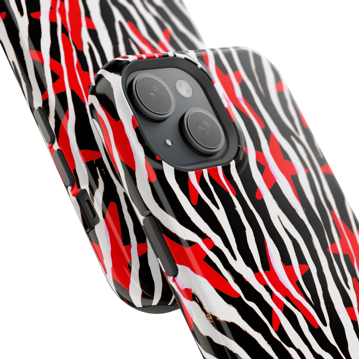 Red & Black Zebra MagSafe Phone case