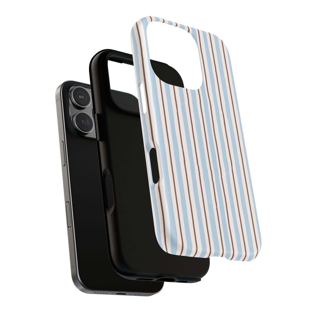 Striped Blue Tan Phone Case