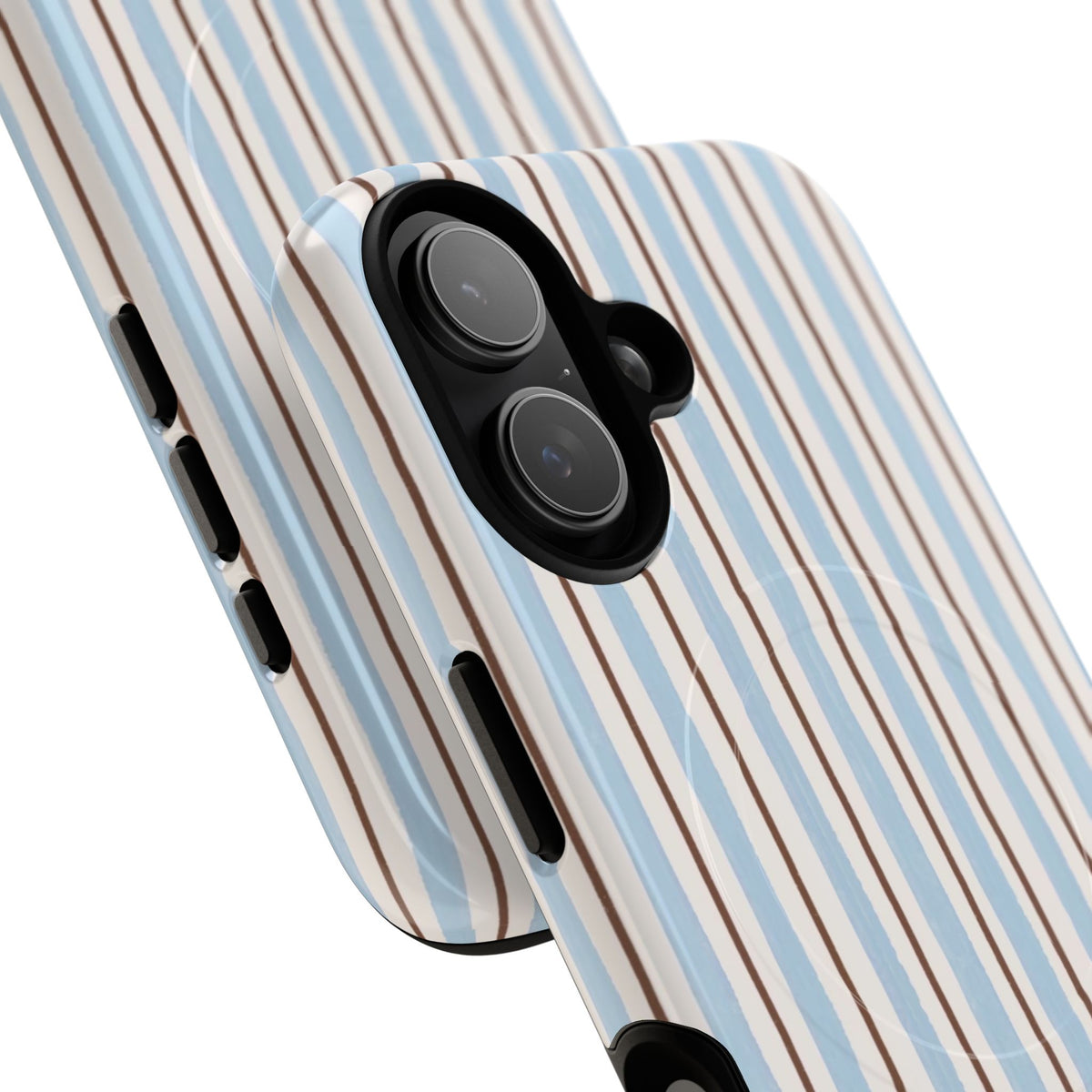 Striped Blue Tan Phone Case