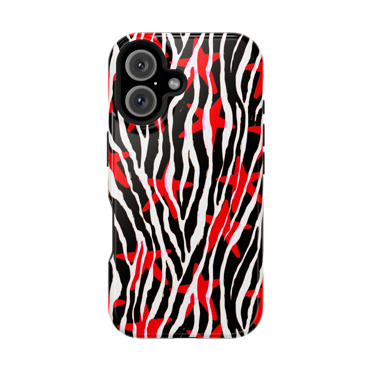 Red & Black Zebra MagSafe Phone case