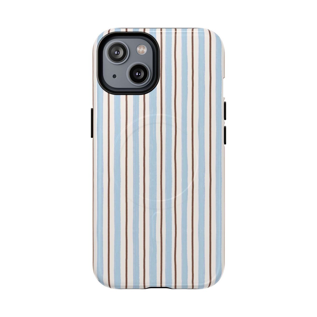 Striped Blue Tan Phone Case