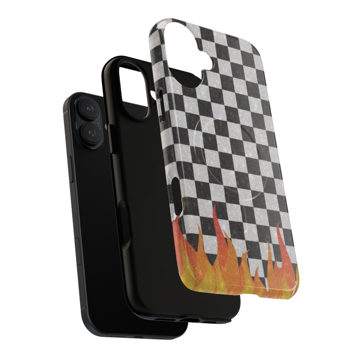 Checkered Flame Phone Case