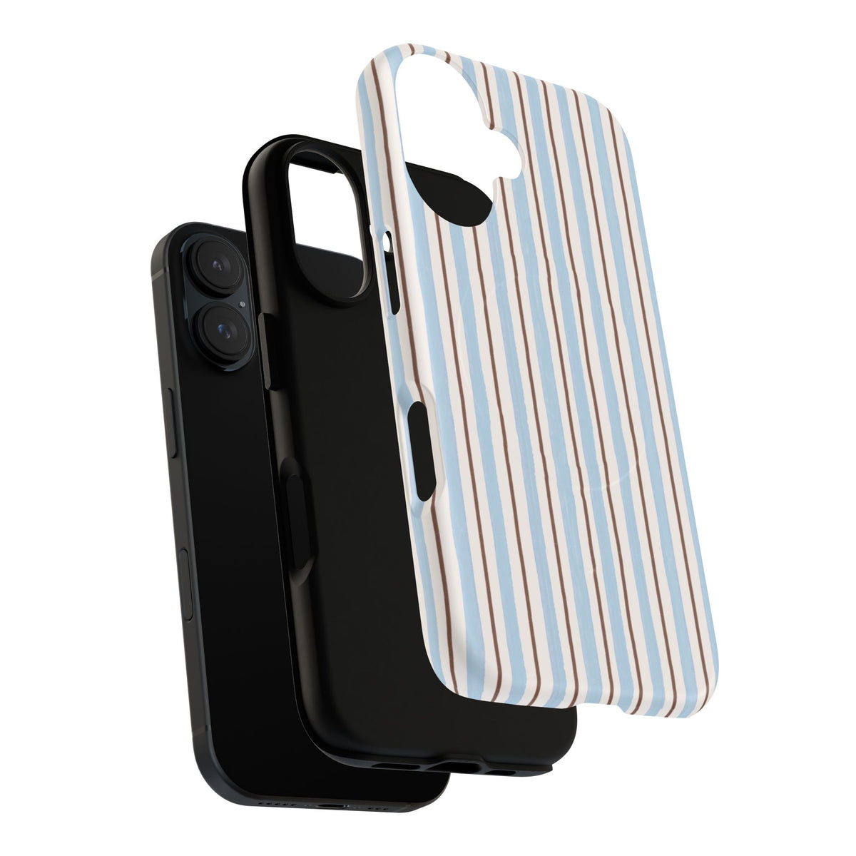 Striped Blue Tan Phone Case