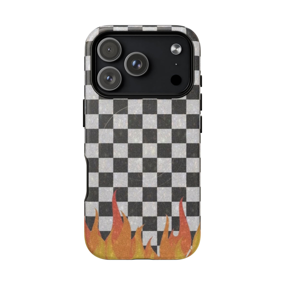 Checkered Flame Phone Case