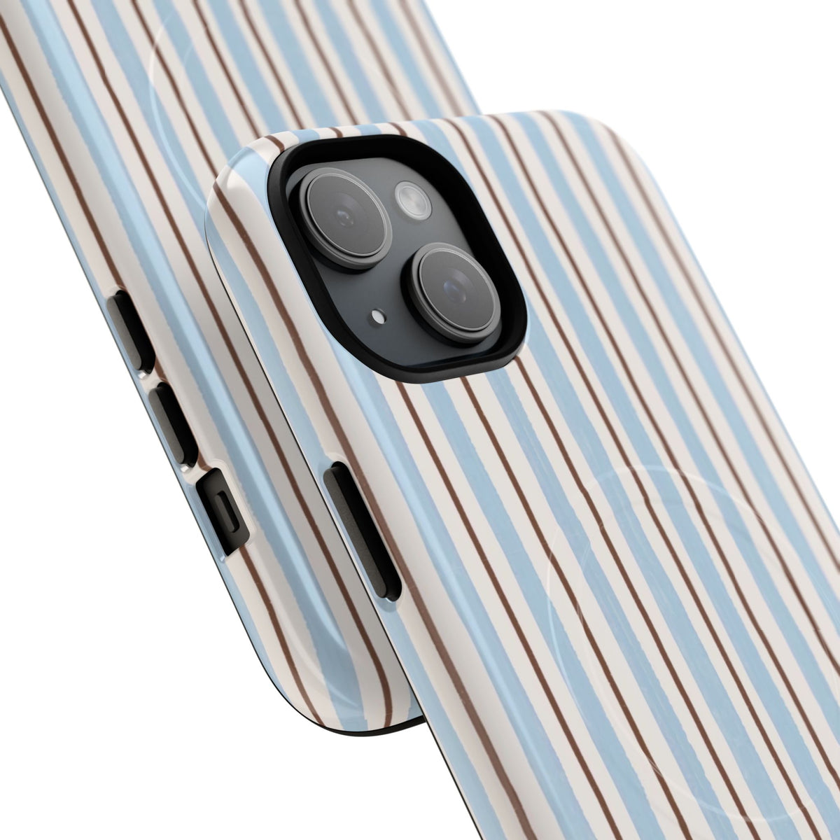 Striped Blue Tan Phone Case