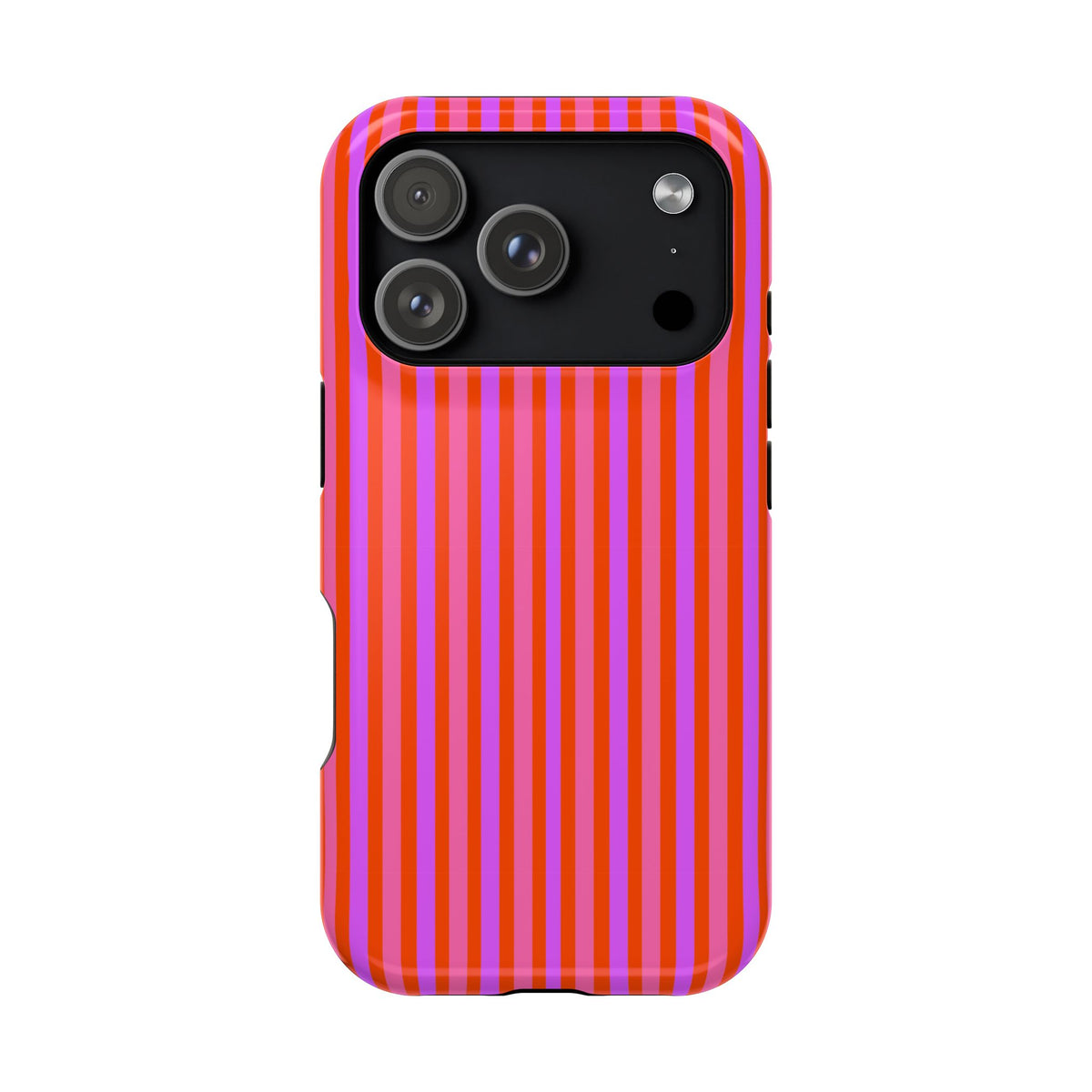 pink and red stripes MagSafe Phone Case