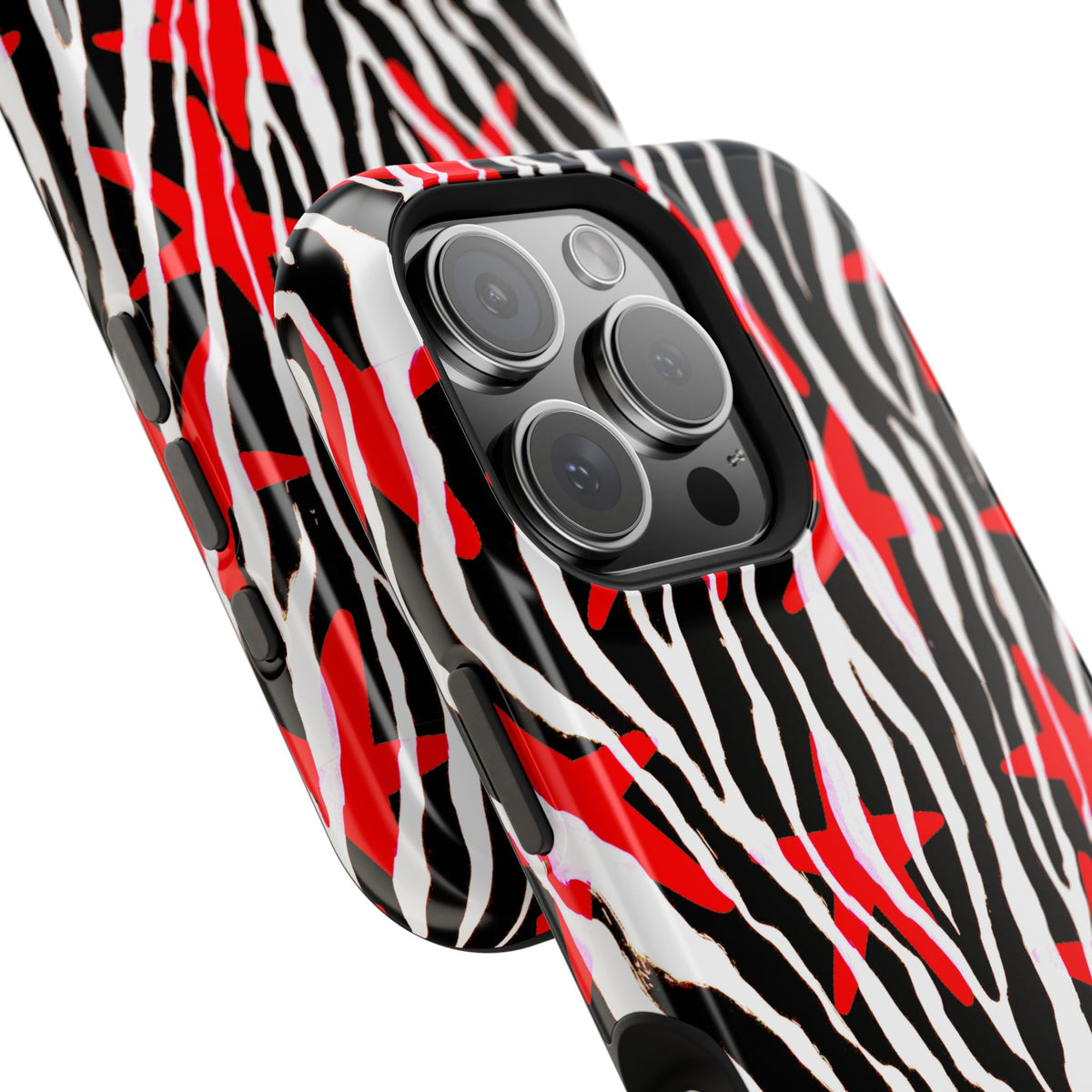 Red & Black Zebra MagSafe Phone case