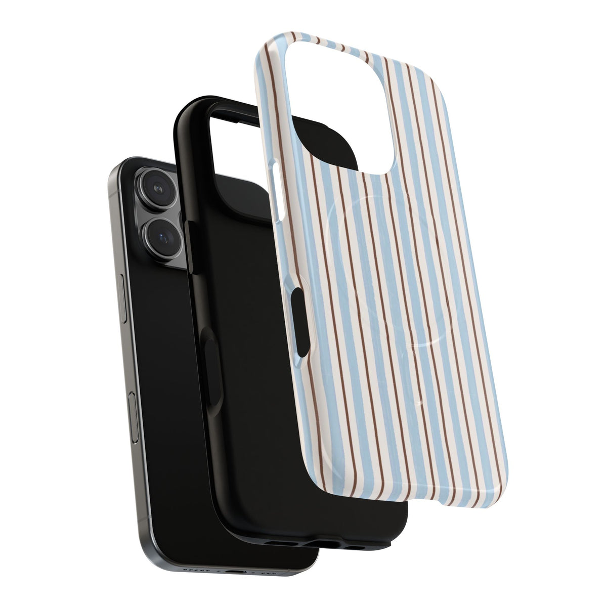 Striped Blue Tan Phone Case