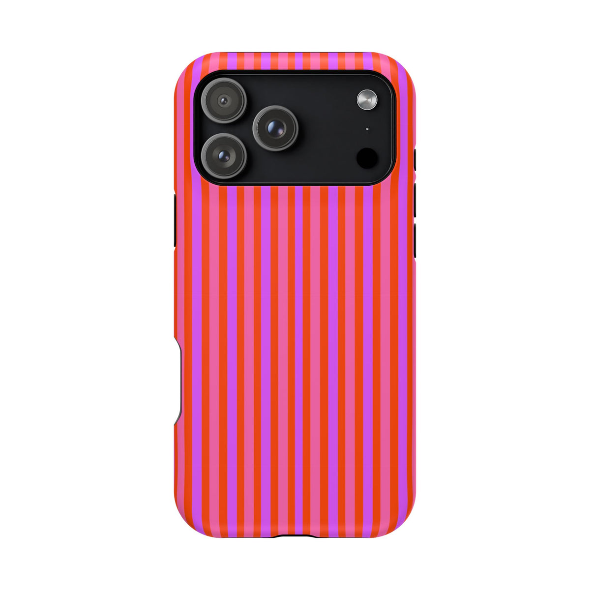 pink and red stripes MagSafe Phone Case