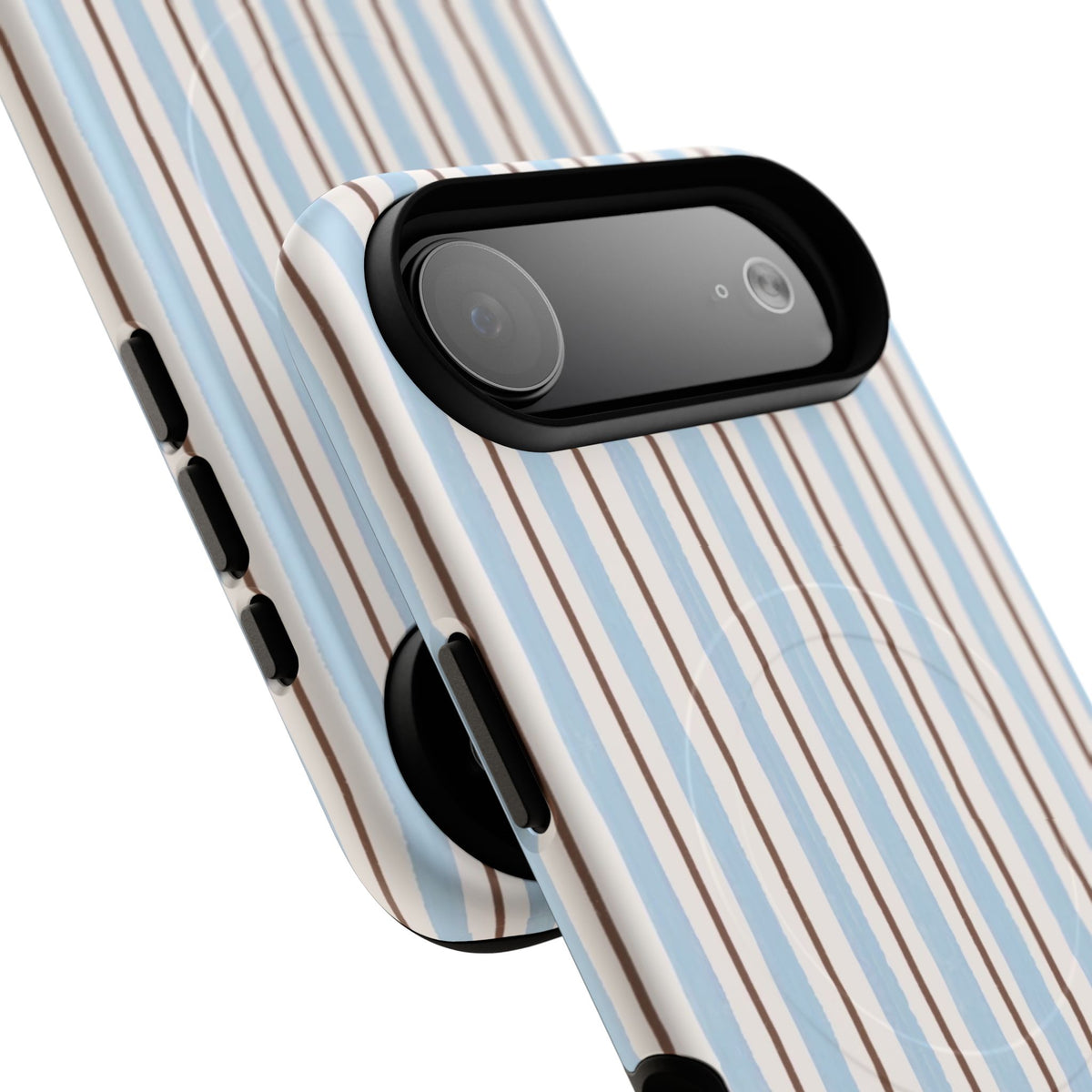 Striped Blue Tan Phone Case