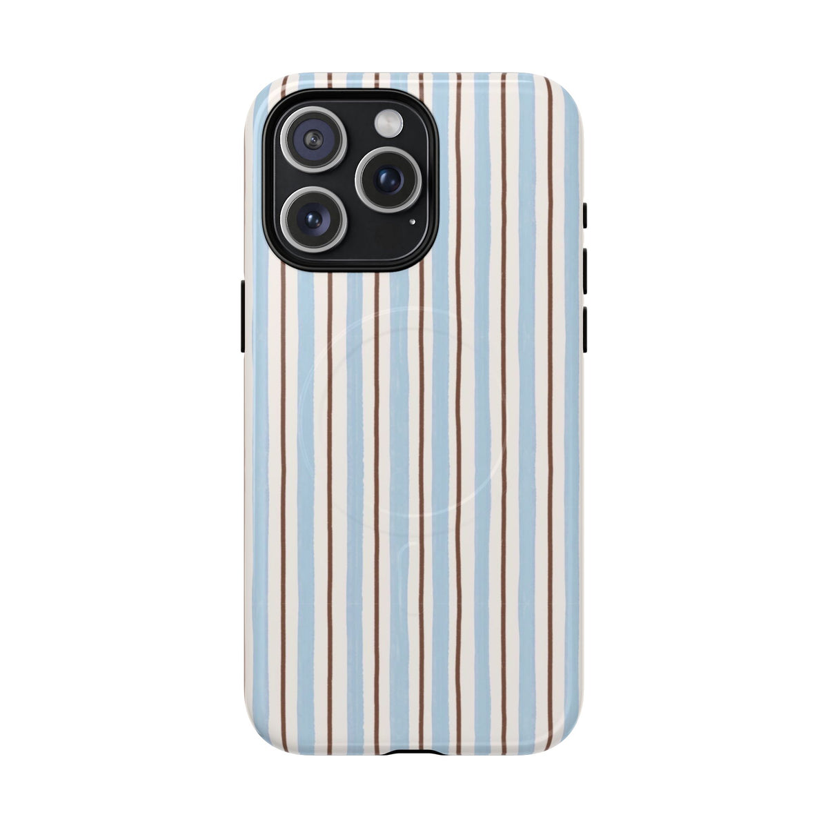 Striped Blue Tan Phone Case