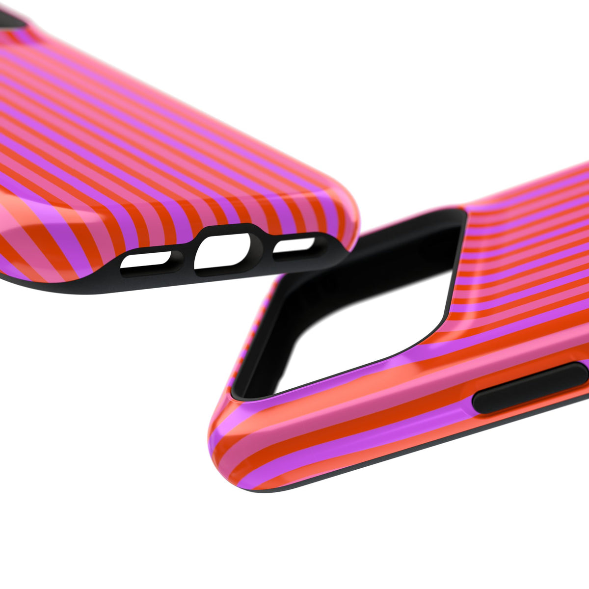 pink and red stripes MagSafe Phone Case