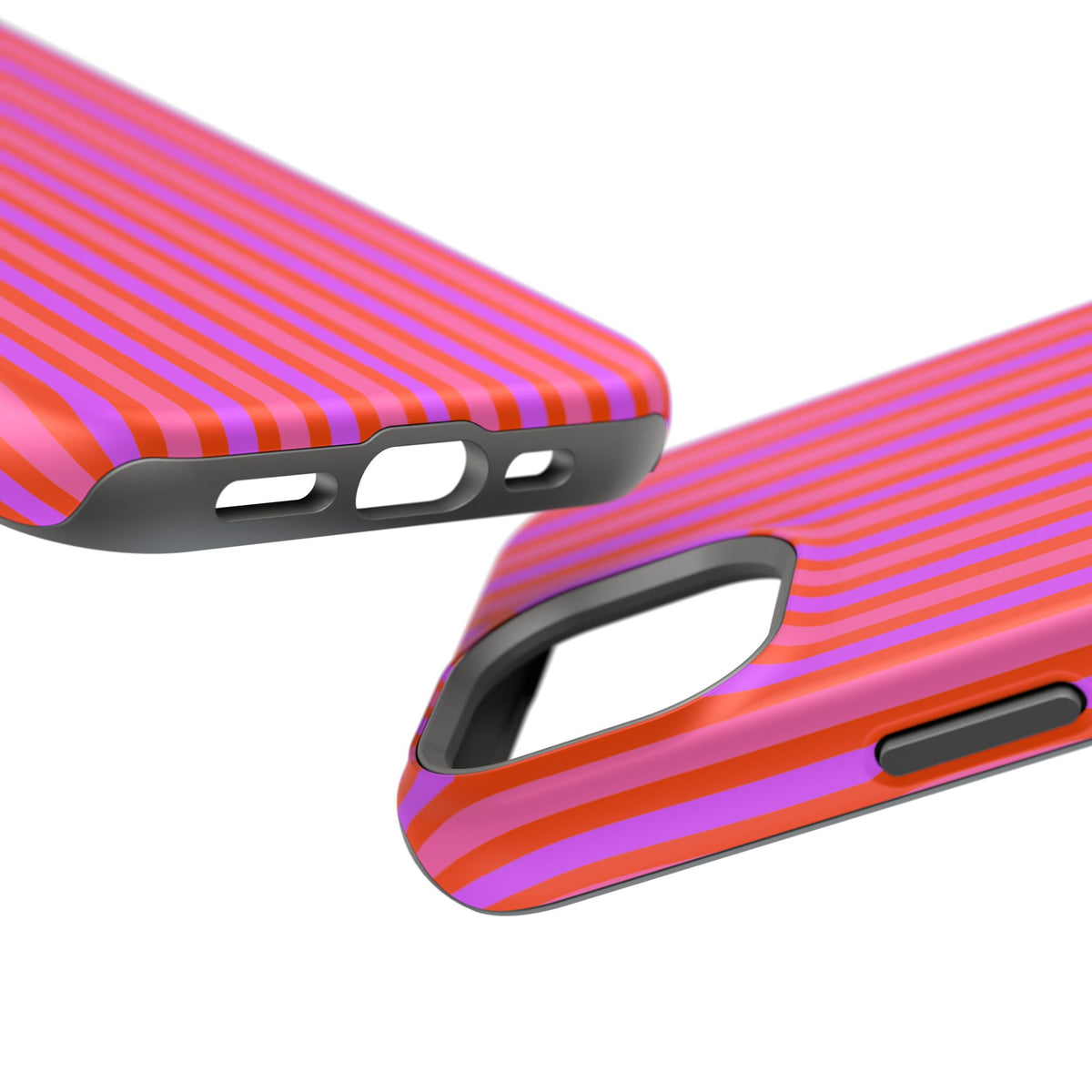 pink and red stripes MagSafe Phone Case