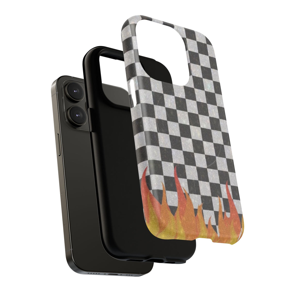 Checkered Flame Phone Case