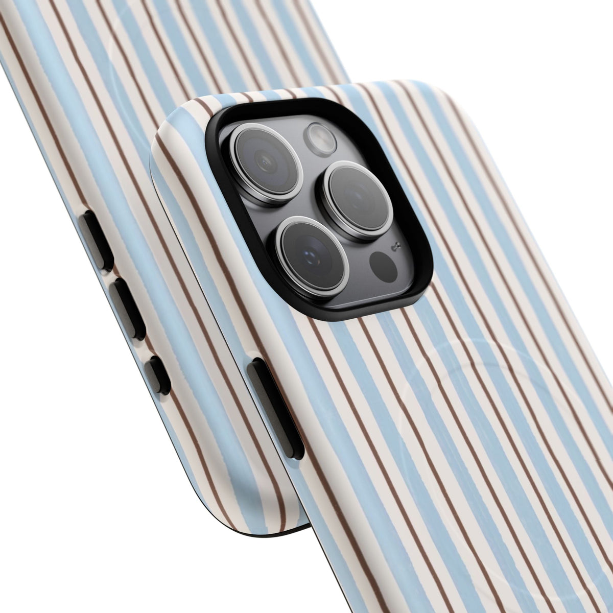 Striped Blue Tan Phone Case