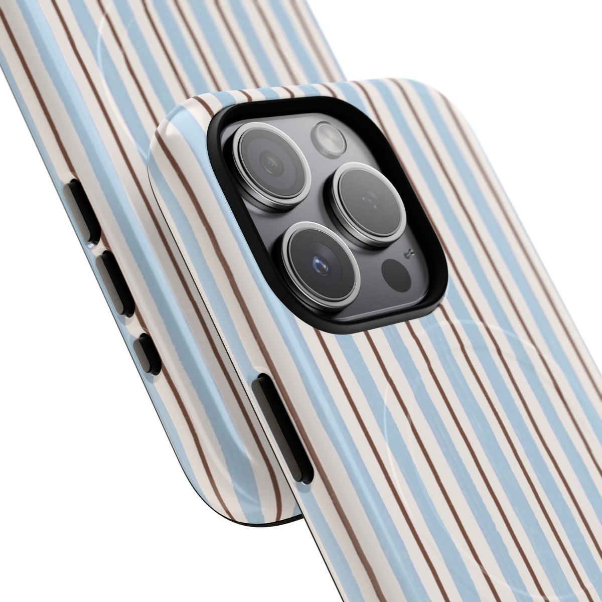 Striped Blue Tan Phone Case