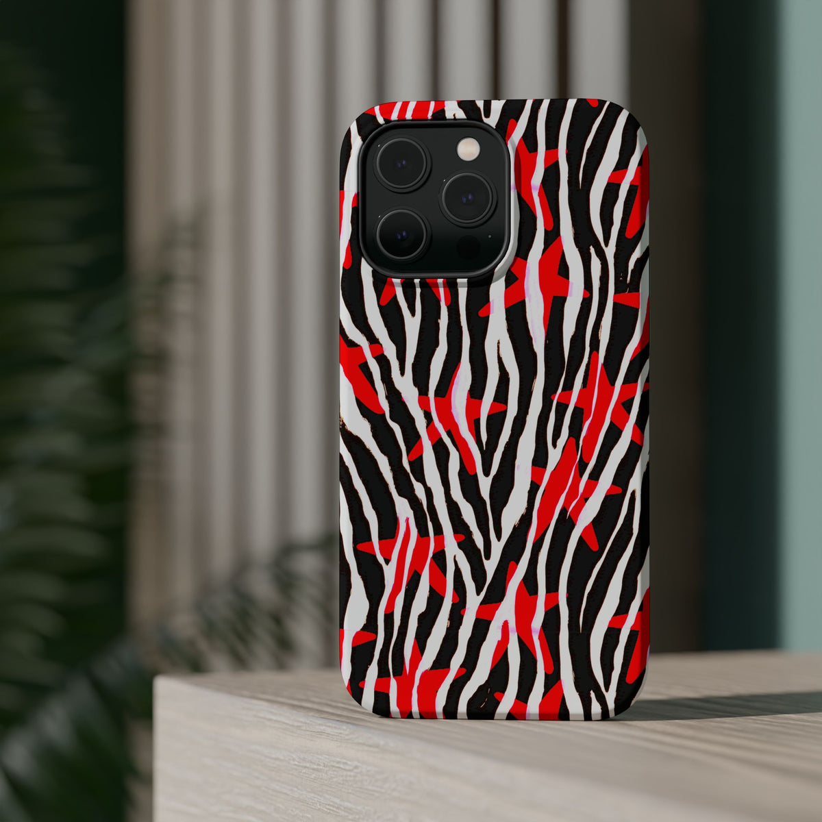 Red & Black Zebra MagSafe Phone case