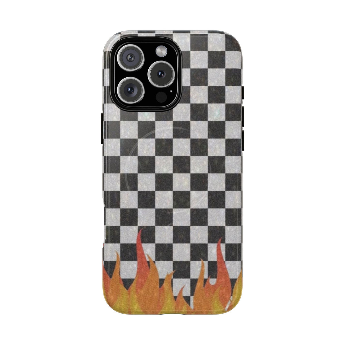 Checkered Flame Phone Case