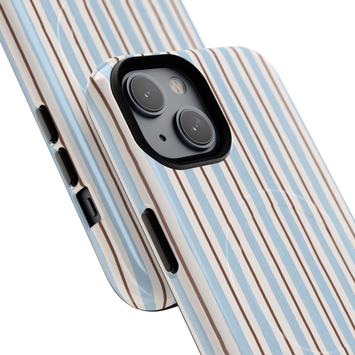 Striped Blue Tan Phone Case