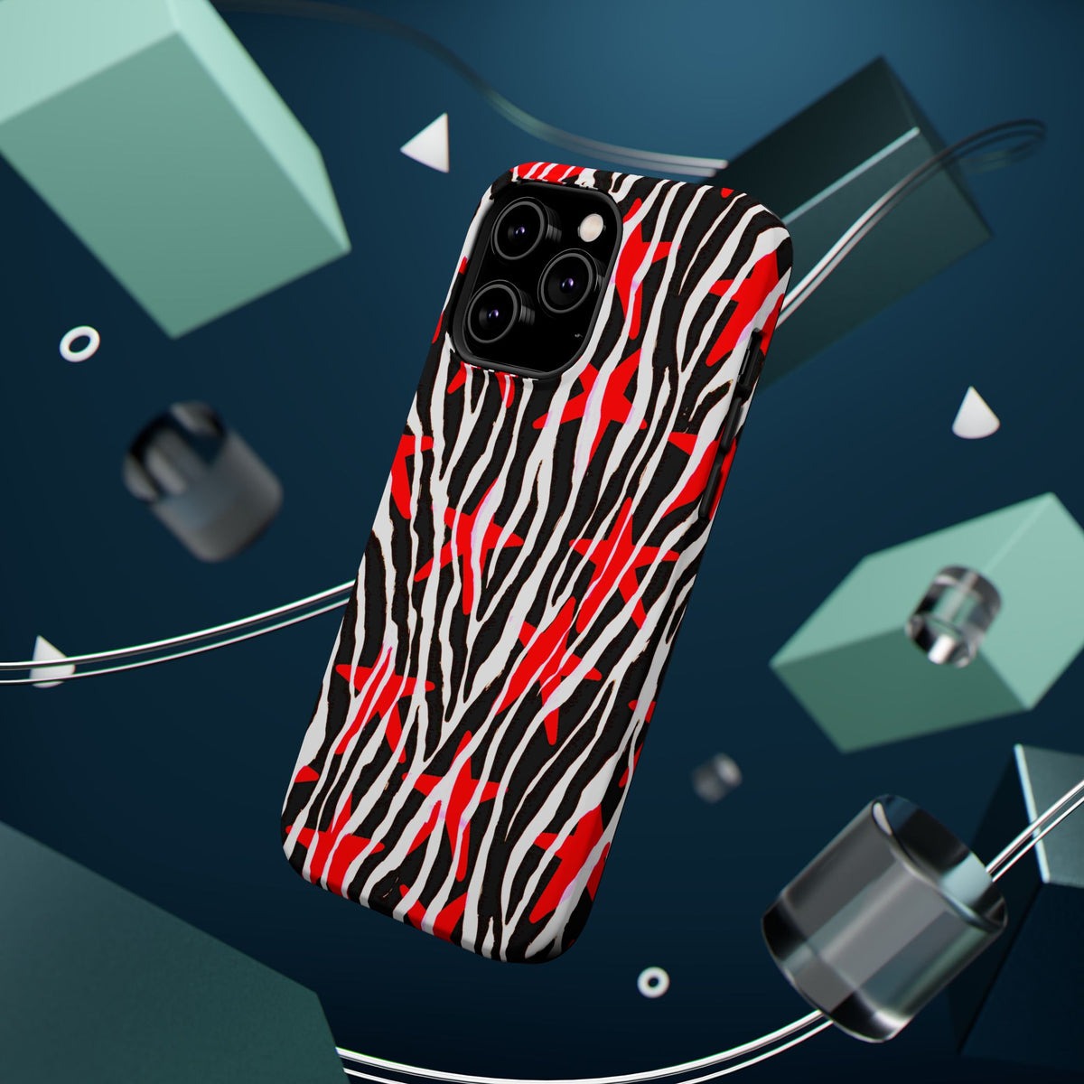 Red & Black Zebra MagSafe Phone case