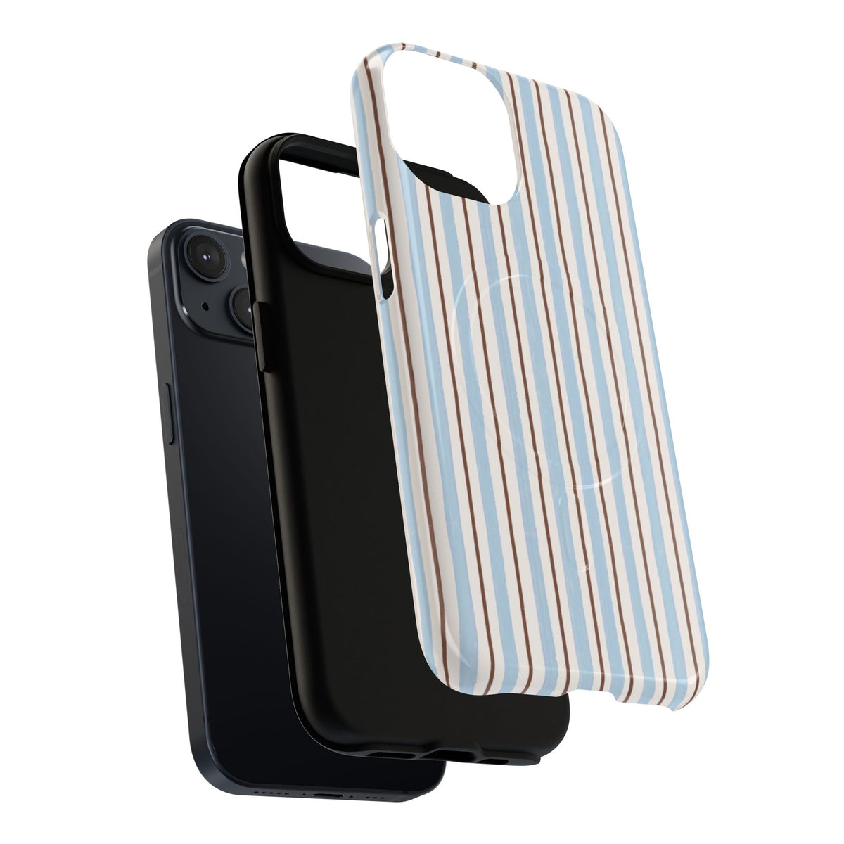 Striped Blue Tan Phone Case