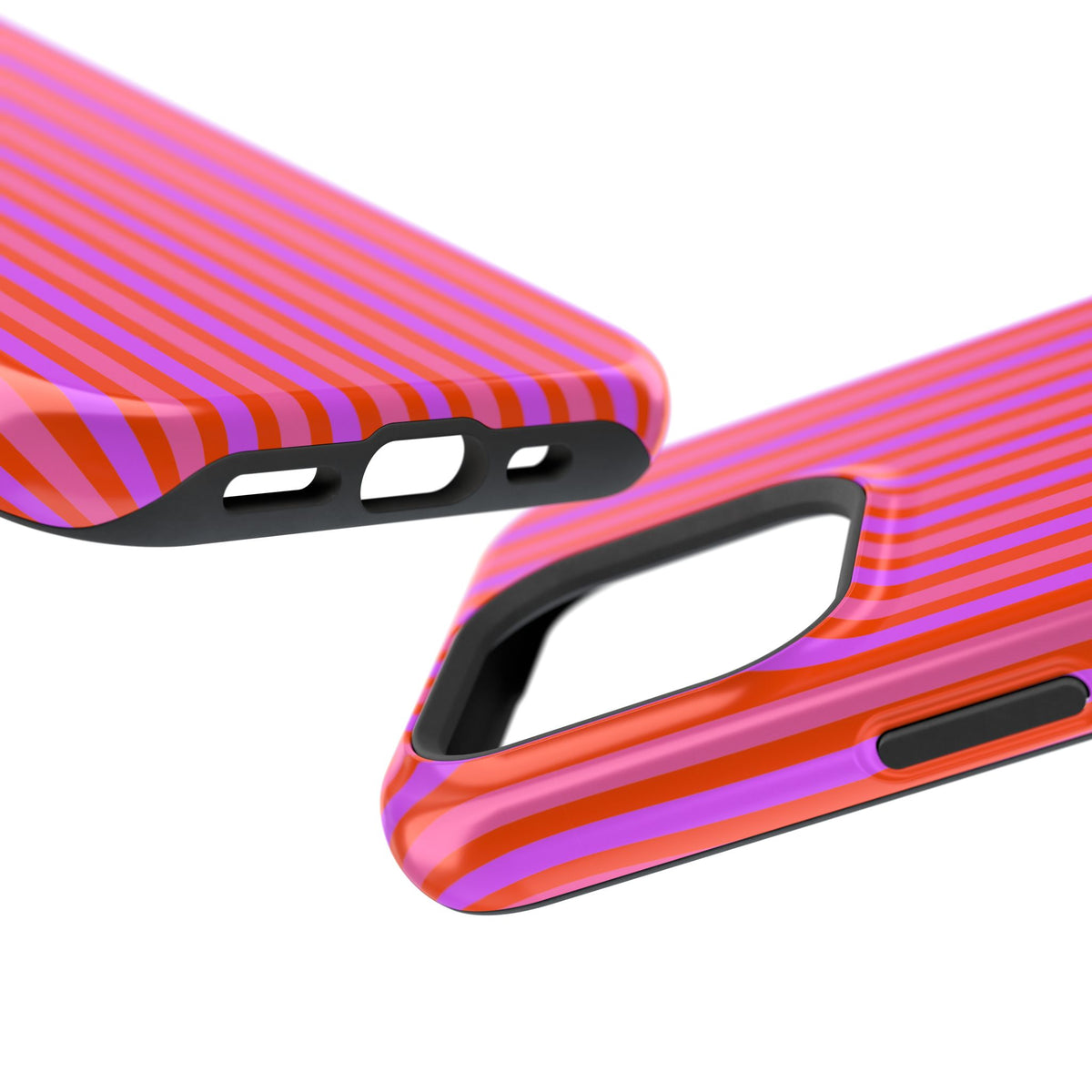 pink and red stripes MagSafe Phone Case