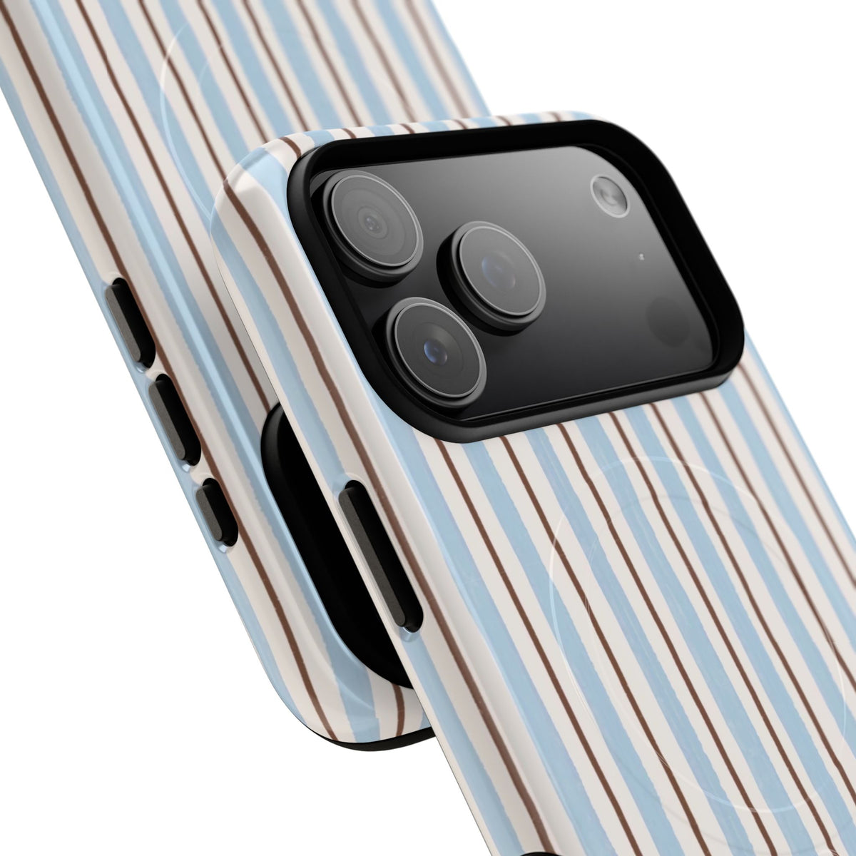 Striped Blue Tan Phone Case
