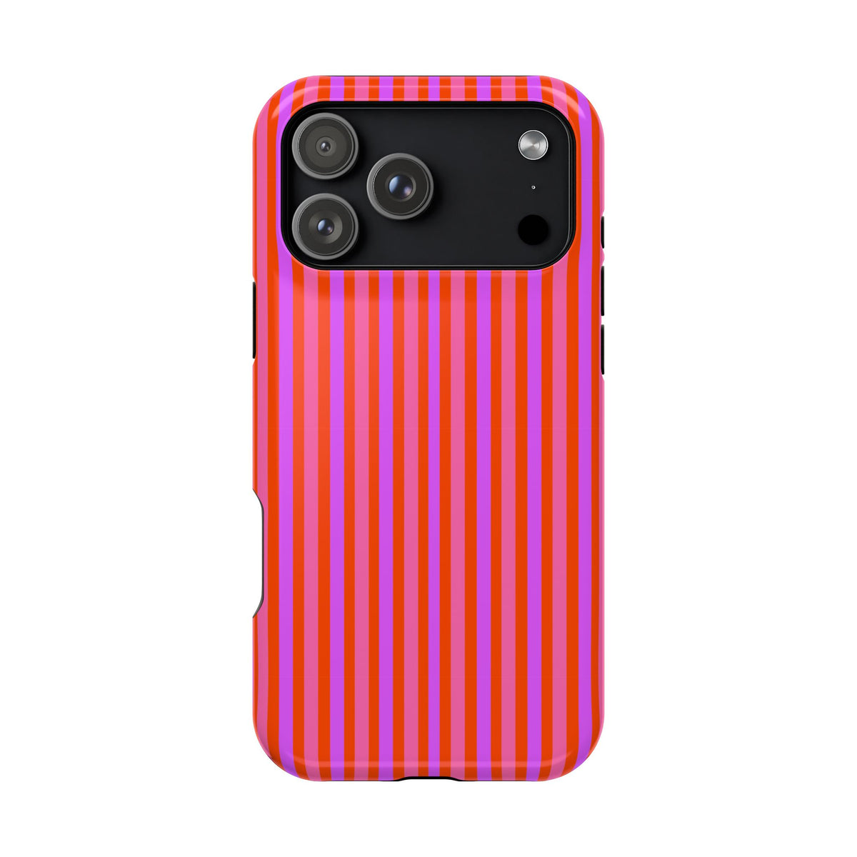 pink and red stripes MagSafe Phone Case