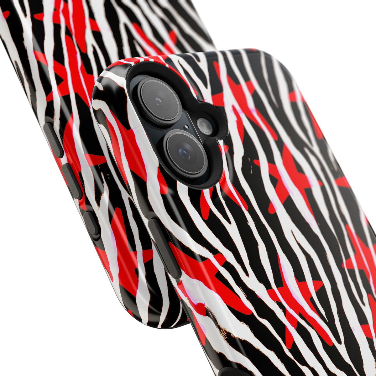 Red & Black Zebra MagSafe Phone case