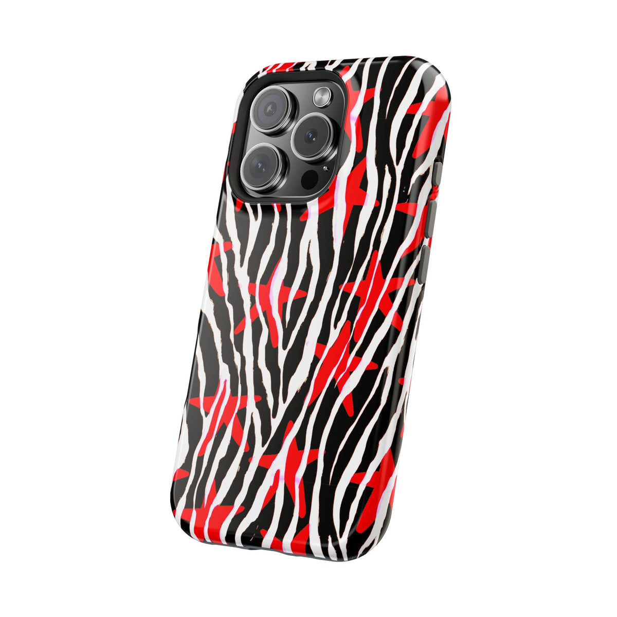 Red & Black Zebra MagSafe Phone case