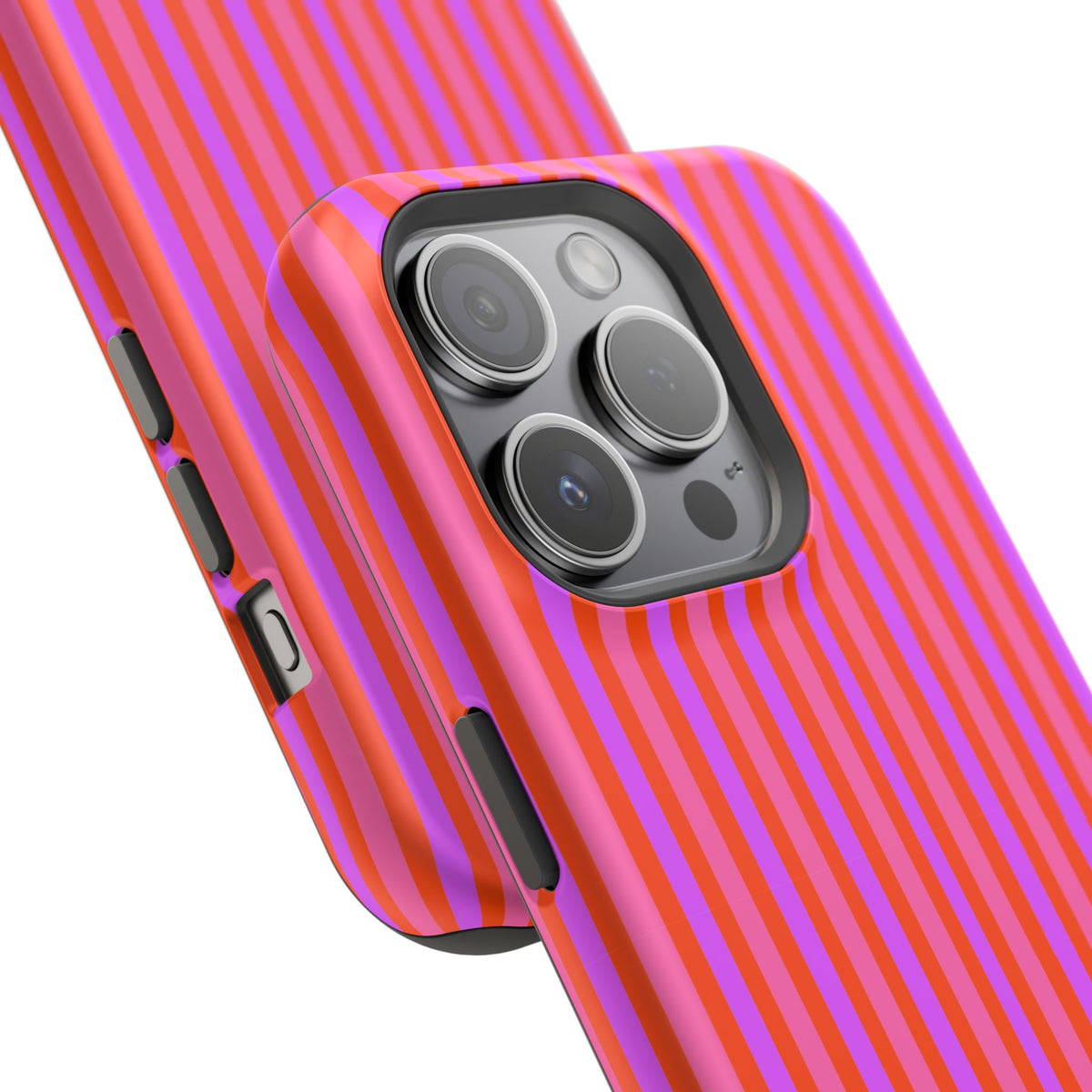 pink and red stripes MagSafe Phone Case