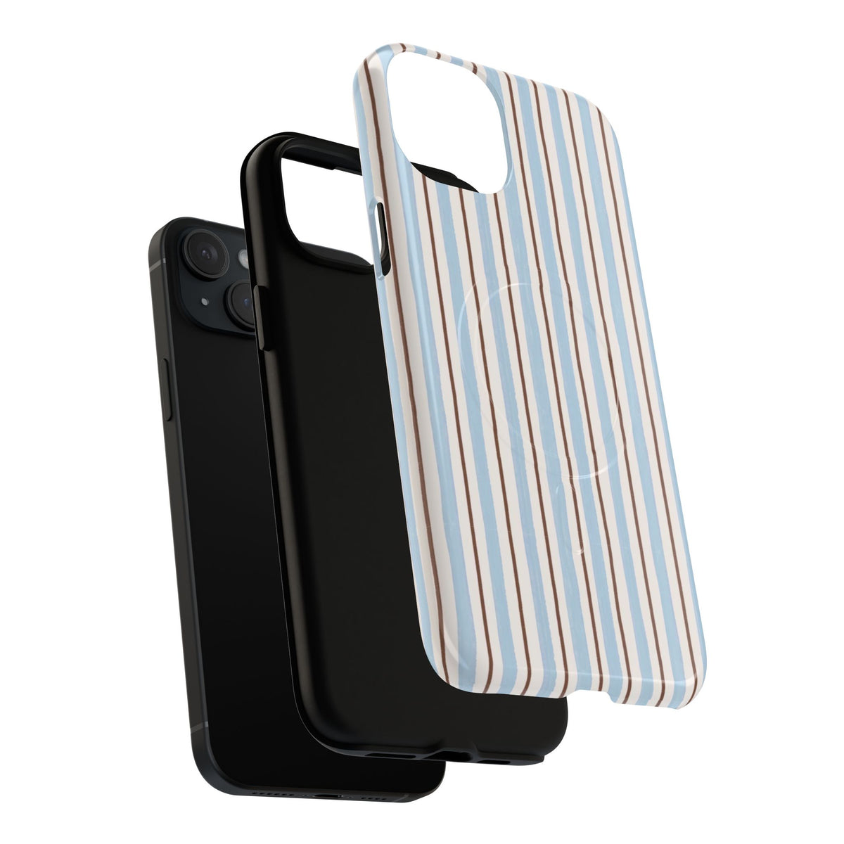 Striped Blue Tan Phone Case