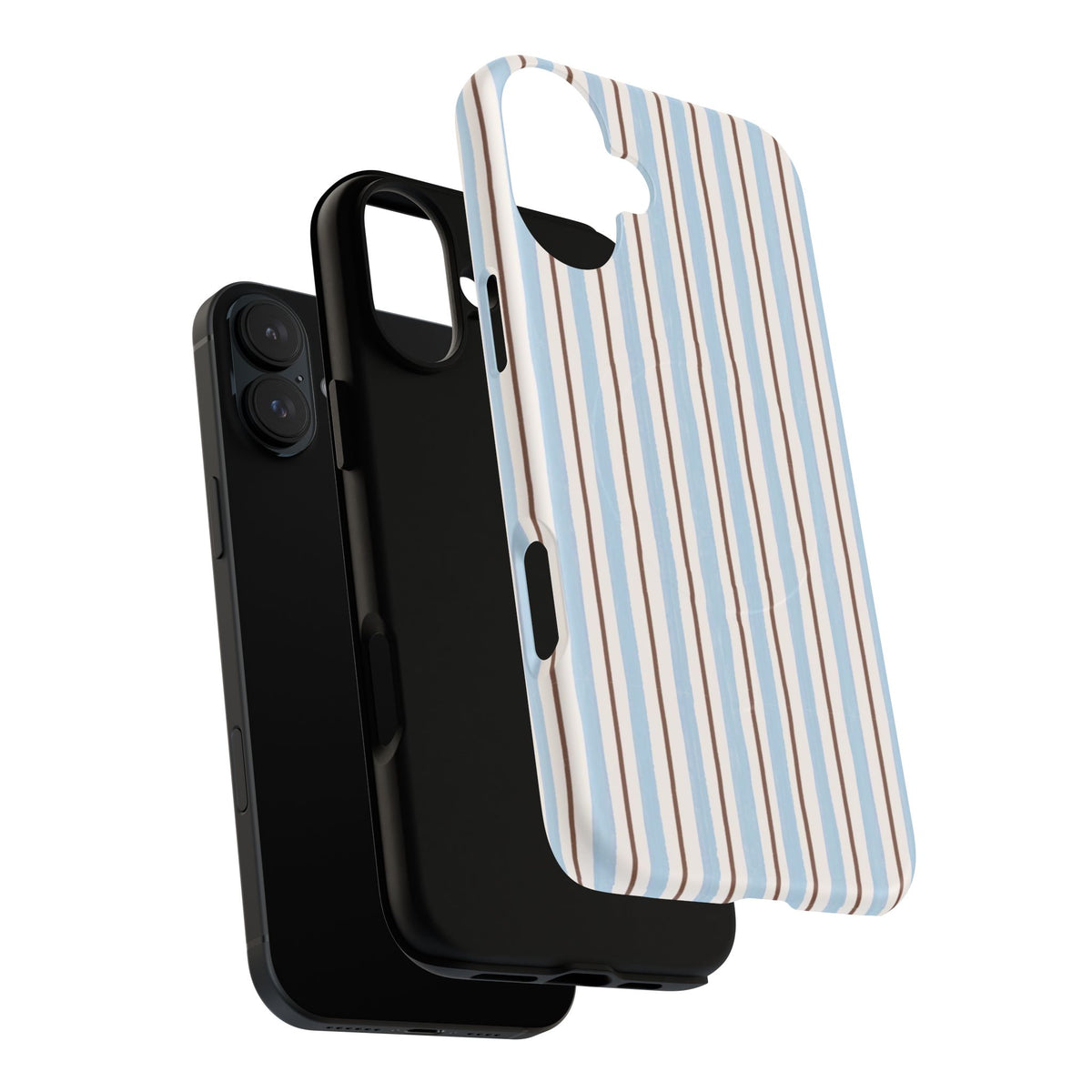 Striped Blue Tan Phone Case