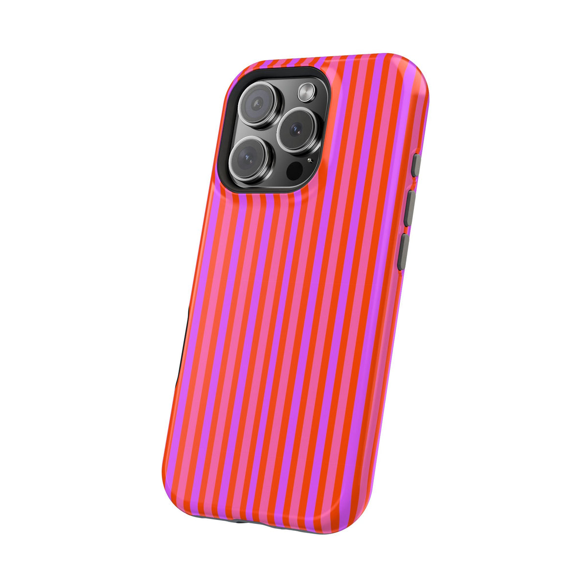 pink and red stripes MagSafe Phone Case