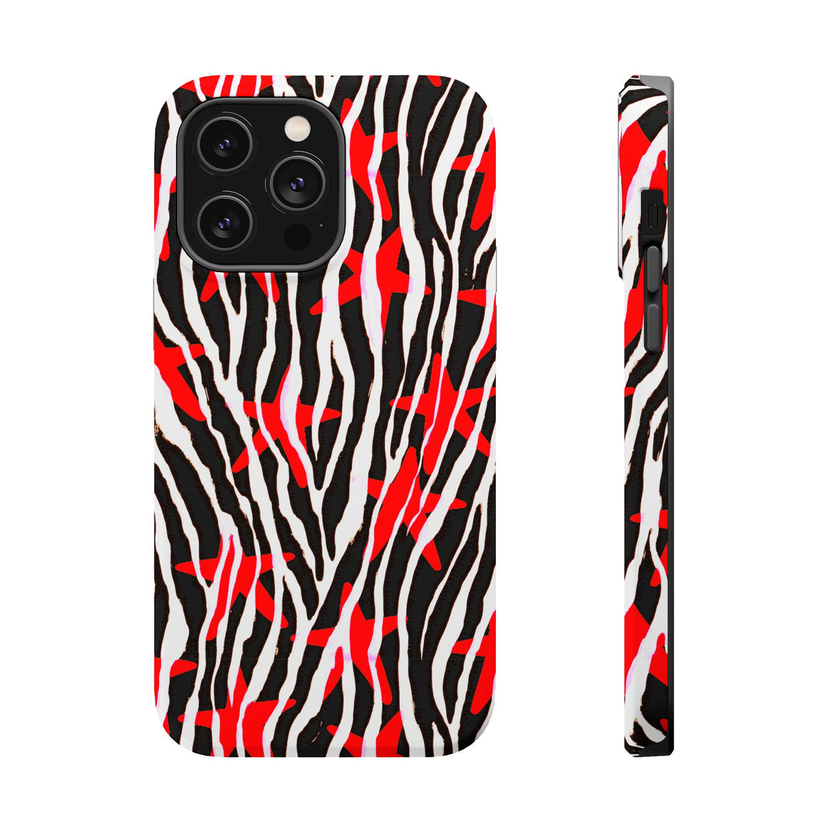 Red & Black Zebra MagSafe Phone case