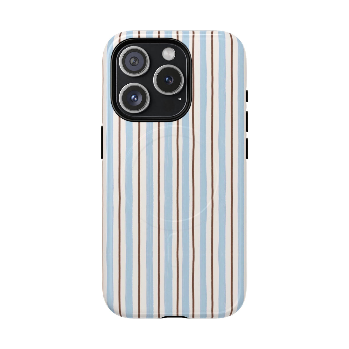 Striped Blue Tan Phone Case